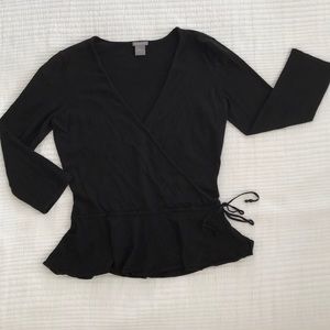 Ann Taylor Crossover Peplum Top